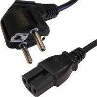 Cablenet 2.5m Right Angle Schuko - IEC C15 Hot Black H05RN-F 1.0mm Power Leads