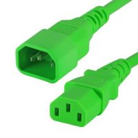 Cablenet 0.3m IEC C14 - IEC C13 Green PVC 0.75mm Power Leads