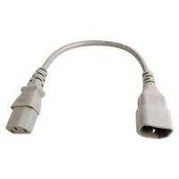 Cablenet 0.3m IEC C14 - IEC C13 Grey PVC 0.75mm Power Leads