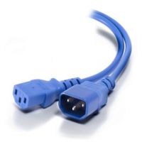 Cablenet 1m IEC C14 - IEC C13 Blue PVC 0.75mm Power Leads