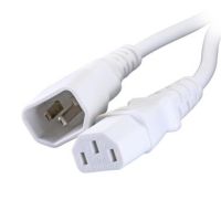 Cablenet 1m IEC C14 - IEC C13 White PVC 0.75mm Power Leads