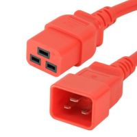 Cablenet 0.5m IEC C20 - IEC C19 Red PVC 1.5mm Power Leads