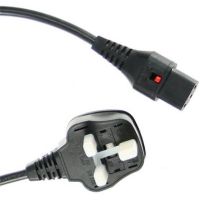 Cablenet 2m UK - IEC C13 IEC Lock Black PVC 1.0mm Power Leads