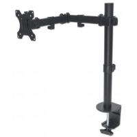 TV & Monitor Mount, Desk, Full Motion, 1 screen, Screen Sizes: 10-27", Black,