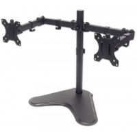 TV & Monitor Mount, Desk, Double-Link Arms, 2 screens, Screen Sizes: 10-27",