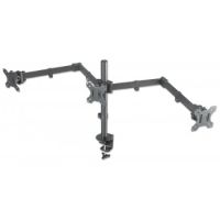 TV & Monitor Mount, Desk, Double-Link Arms, 3 screens, Screen Sizes: 10-27",