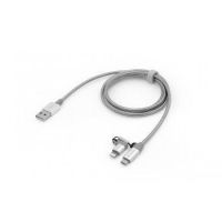 Verbatim 48869 USB cable 1 m USB A Micro-USB B/Lightning Aluminium,Grey