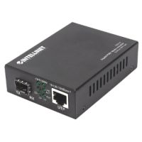 Gigabit PoE+ Media Converter, 1 x 1000Base-T RJ45 Port to 1 x SFP Port, PoE+