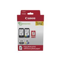 Canon 5438C004/PG-575/CL-576 Printhead cartridge multi pack black + color +50 sheet Photopaper PVP 5,6ml + 6,2ml Pack=2 for Canon Pixma TS 3550 i