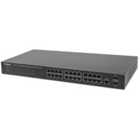 24-Port Gigabit Ethernet PoE+ Web-Managed Switch with 2 SFP Ports, 24 x PoE p