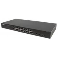 24-Port Gigabit Ethernet Switch with 10 GbE Uplink, 24 x 10/100/1000 Mbps RJ4