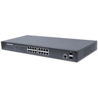 16-Port Gigabit Ethernet PoE+ Web-Managed Switch mit 2 SFP-Ports, IEEE 802.3a