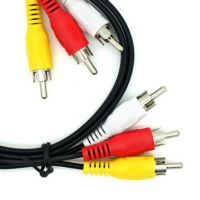 Cablenet 5m Video/Audio 3 x RCA Plug - Plug Black PVC Cable