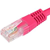 Cablenet 0.3m Cat6 RJ45 Pink U/UTP PVC 24AWG Flush Moulded Booted Patch Lead