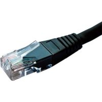 Cablenet 0.3m Cat6 RJ45 Black U/UTP PVC 24AWG Flush Moulded Booted Patch Lead