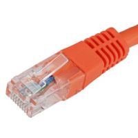 Cablenet 1m Cat6 RJ45 Orange U/UTP PVC 24AWG Flush Moulded Booted Patch Lead