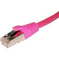 Cablenet 0.5m Cat6a RJ45 Pink S/FTP LSOH 26AWG Snagless Booted Patch Lead