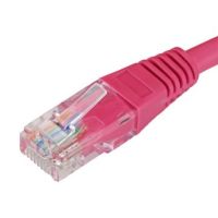 Cablenet 8m Cat5e RJ45 Pink U/UTP PVC 24AWG Flush Moulded Booted Patch Lead