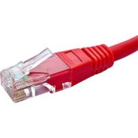 Cablenet 0.3m Cat5e RJ45 Red U/UTP PVC 24AWG Flush Moulded Booted Patch Lead