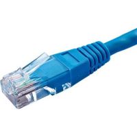 Cablenet 0.3m Cat5e RJ45 Blue U/UTP PVC 24AWG Flush Moulded Booted Patch Lead