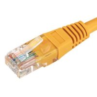 Cablenet 20m Cat5e RJ45 Yellow U/UTP PVC 24AWG Flush Moulded Booted Patch Lead