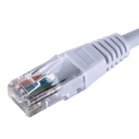 Cablenet 1m Cat5e RJ45 White U/UTP PVC 24AWG Flush Moulded Booted Patch Lead