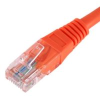 Cablenet 0.5m Cat5e RJ45 Orange U/UTP PVC 24AWG Flush Moulded Booted Patch Lead