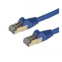 StarTech 1 m CAT6a Ethernet Cable - 10 Gigabit Shielded Snagless RJ45 100W PoE Patch Cord - 10GbE STP Category 6a Network Cable w/Strain Relief - Blue Fluke Tested UL/TIA Certified