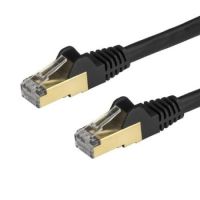 StarTech 3 m CAT6a Ethernet Cable - 10 Gigabit Shielded Snagless RJ45 100W PoE Patch Cord - 10GbE STP Category 6a Network Cable w/Strain Relief - Black Fluke Tested UL/TIA Certified