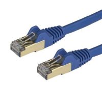 StarTech 3 m CAT6a Ethernet Cable - 10 Gigabit Shielded Snagless RJ45 100W PoE Patch Cord - 10GbE STP Category 6a Network Cable w/Strain Relief - Blue Fluke Tested UL/TIA Certified