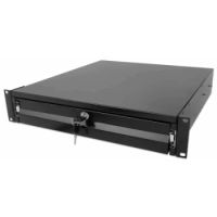 Rack Storage Drawer - Schwarz, RAL 9005 - 2U - 48.3 cm (19")