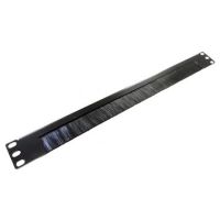 Cablenet 1u Brush Strip Panel Half Open top Style Black