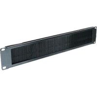 Cablenet 2u Brush Strip Panel Letter Box Style Black