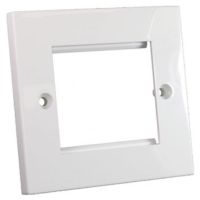 Cablenet Flat Faceplate 50mm x 50mm Single Gang