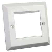 Cablenet Bevelled Faceplate 50mm x 50mm Single Gang