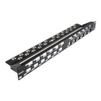 Cablenet 24 Port Cat6a 1u Unloaded Keystone (Angled Jacks) Patch Panel