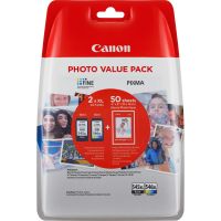 Canon 8286B006/PG-545XL+CL-546XL Printhead cartridge multi pack black + color + Photopaper 10x15cm 50 sheet, 2x600 pages ISO/IEC 24711 28ml Pack=2 for Canon Pixma MG 2450