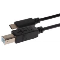 Maplin USB-C to USB-B Male Cable 2m