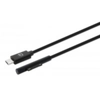 USB-C to Surface Connect Cable, 1.8m, Male to Male. 15V/3A, Black, Lifetime W