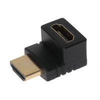 Maplin 90 Degree Fixed Angle HDMI Male to HDMI Female Adapter - Black