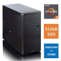 SPIRE PC Spire MATX Tower PC, Fractal Core 1100 Case, Ryzen 5 5600G, 8GB 3200MHz, 512GB SSD, Bequiet 550W, No Optical, KB & Mouse, Windows 11 Home