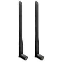 5dB High-Gain WiFi Dual-Band Aerials (One Pair, black) - Omnidirectional. 2.4Ghz & 5Ghz bands. Suppl