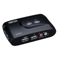 Tripp Lite 2-Port Compact USB KVM Switch w/Audio and Cable