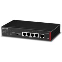 Buffalo BS-GU2005P network switch Unmanaged Gigabit Ethernet (10/100/1000) Black Power over Ethernet (PoE)