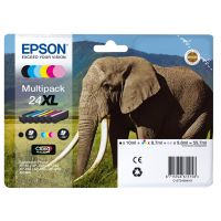 Epson C13T24384021/24XL Ink cartridge multi pack Bk,C,M,Y,LC,LM high-capacity Blister Radio Frequency 500pg + 5x740 pg, 1x10ml + 3x9ml + 2x10ml Pack=6 for Epson XP 750