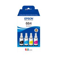 Epson C13T664640/664 Ink bottle multi pack Bk,C,M,Y 70ml 1x4500pg + 3x7500pg Pack=4 for Epson L 300/655