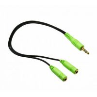 Andrea Communications Y-100 audio cable 3.5mm Black, Green