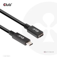 CLUB3D USB Gen1 Type-C Extension Cable 5Gbps 60W(20V/3A) 4K60Hz M/F 2m/6.56ft