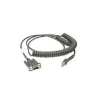 Zebra CBA-R46-C09ZBR serial cable Black 2.8 m RS232 DB9