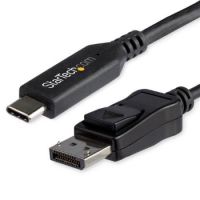 StarTech 6ft/1.8m USB C to DisplayPort 1.4 Cable - 4K/5K/8K USB Type-C to DP 1.4 Alt Mode Video Adapter Converter - HBR3/HDR/DSC - 8K 60Hz DP Monitor Cable USB-C/Thunderbolt 3